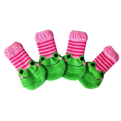 Oscott Pets Dog Paw Protection Socks & Bandage – Scratch-Resistant, Dirt-Repellent, Perfect for Small to Medium Dogs (Multicolor-A, Size M)