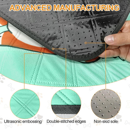 Reusable Blue Dog Pee Pads (4-Pack, 35x22in) – Extra-Absorbent, Thick, Leak-Resistant, Non-Slip Base – Ideal for Puppy Playpens, Crates, Whelping Boxes, and Potty Training.